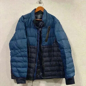 C-9 Champion Men's Lightweight Puffer Down Jacket L dark blue